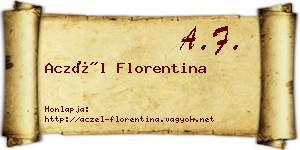 Aczél Florentina névjegykártya
