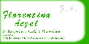 florentina aczel business card